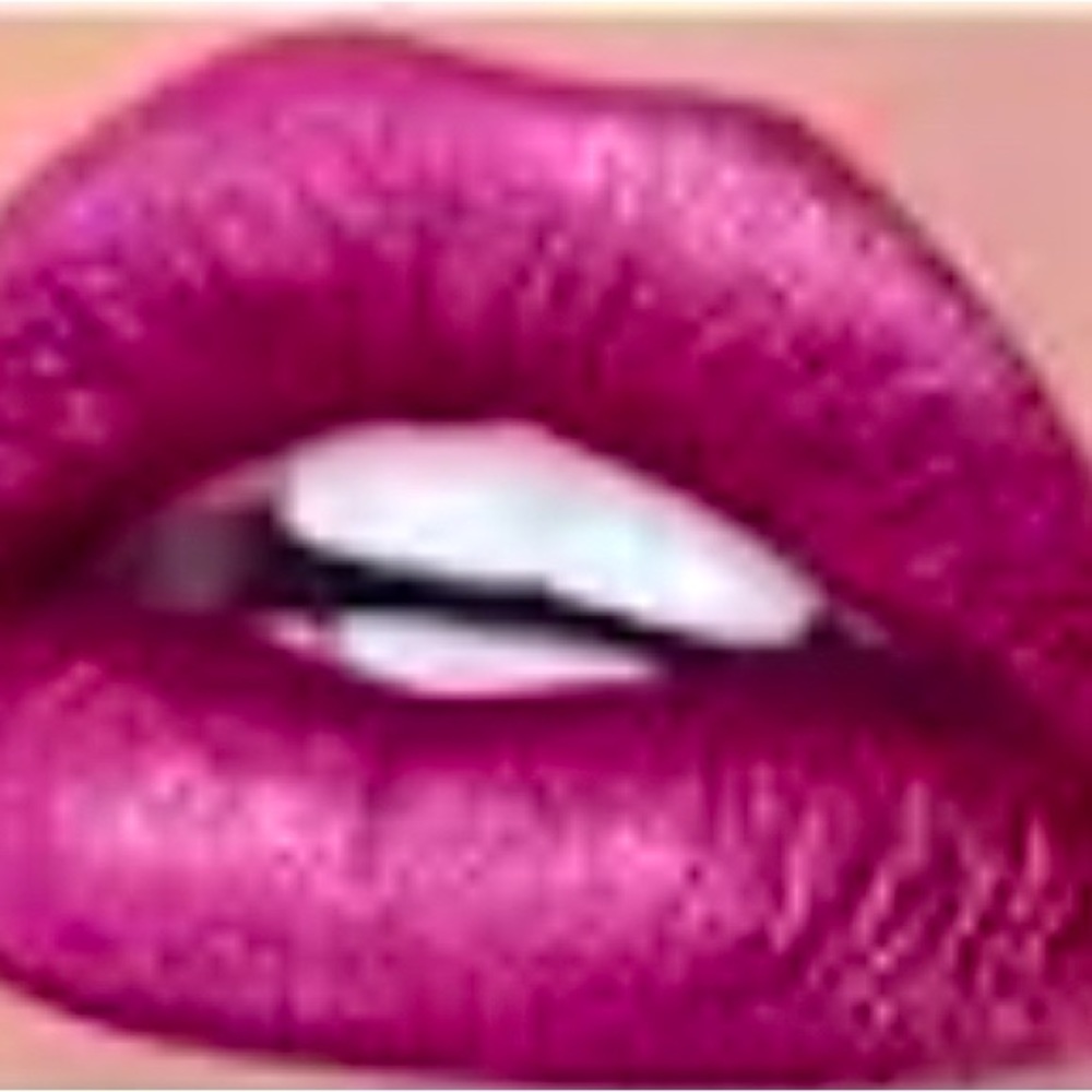 Shiny purple cream lipstick